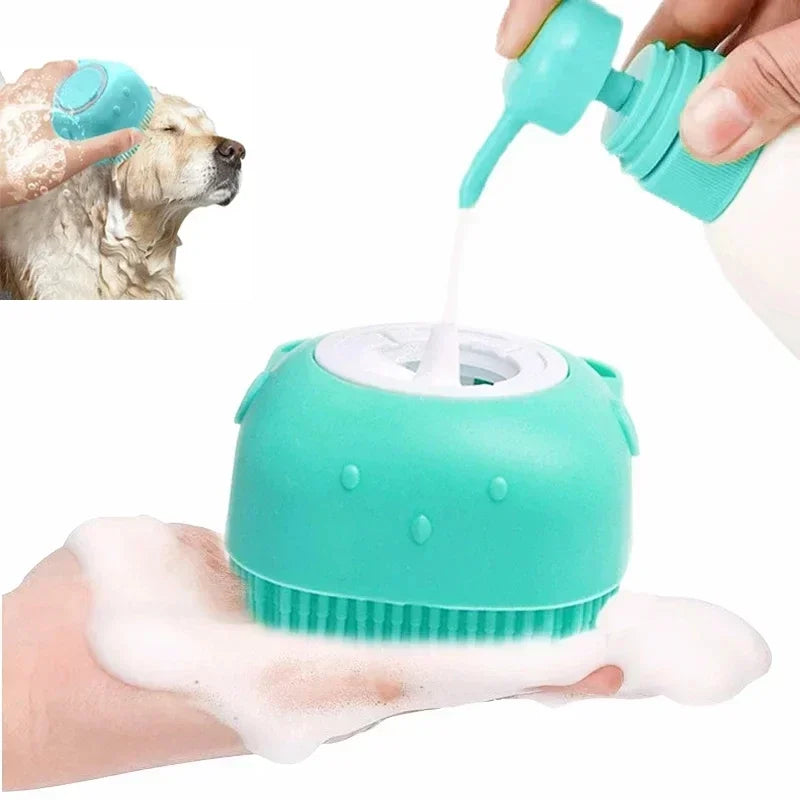 Pet Bathing Brush Soft Silicone Massager Brush Shower Gel Bathing Brush Clean Tools Comb Dog Cat Cleaning Grooming Supplies