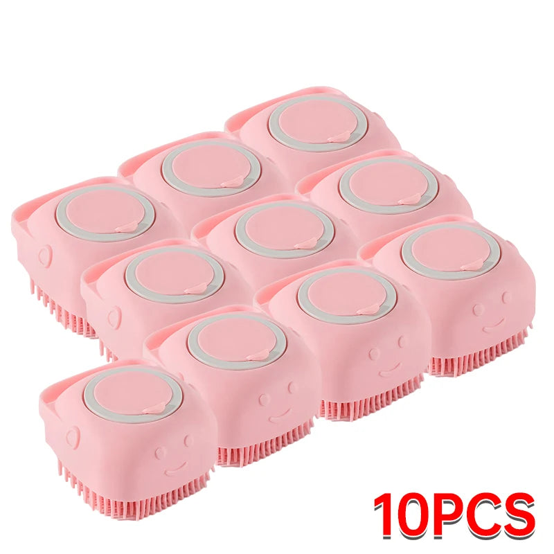 Pet Bathing Brush Soft Silicone Massager Brush Shower Gel Bathing Brush Clean Tools Comb Dog Cat Cleaning Grooming Supplies