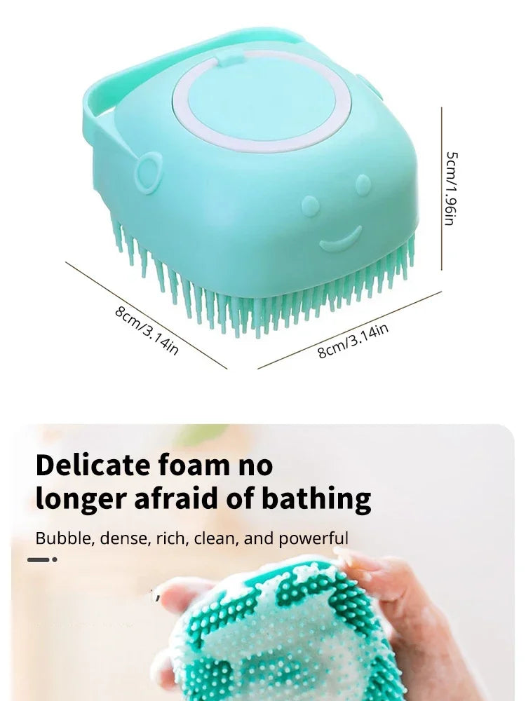 Pet Bathing Brush Soft Silicone Massager Brush Shower Gel Bathing Brush Clean Tools Comb Dog Cat Cleaning Grooming Supplies