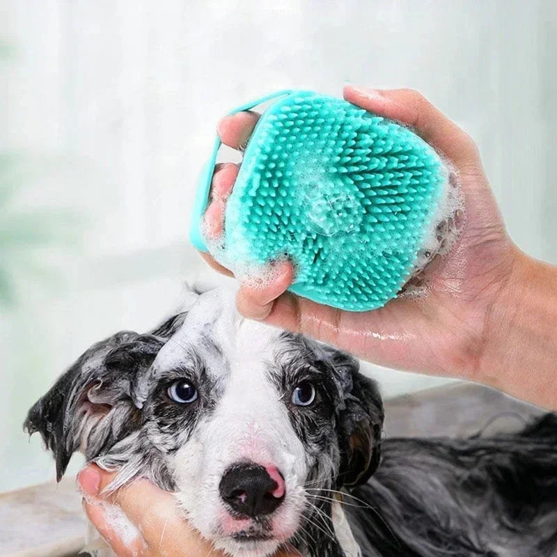 Pet Bathing Brush Soft Silicone Massager Brush Shower Gel Bathing Brush Clean Tools Comb Dog Cat Cleaning Grooming Supplies