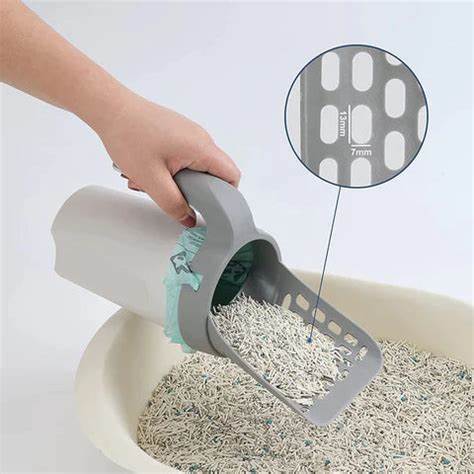 Cat Litter Shovel Scoop with Refill Bag For Pet Filter